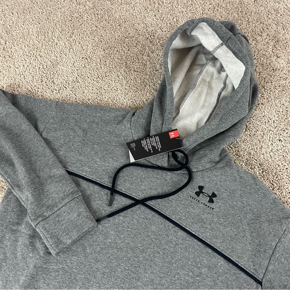 Under Armour Hoodie Women's XS Rival Gray Fleece Tunic Gym Soft Cozy NWT F267 - Picture 1 of 10